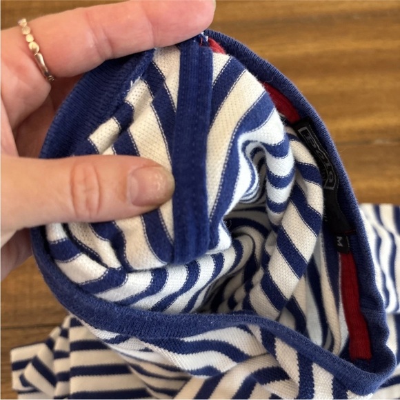 Polo Ralph Lauren Shirt Men's Medium Blue Striped With Pony - Picture 9 of 12